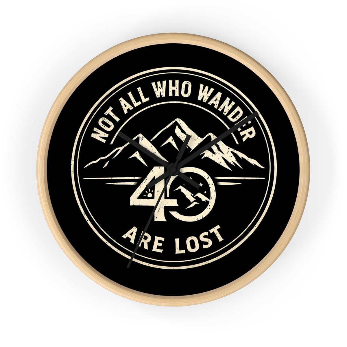 Christian Wall Clock | Not All Who Wander Are Lost | 40 Days 40 Nights Challenge | Liberty & Victory