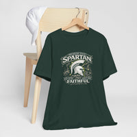 Faith & Sport T-Shirt | Spartan Faithful Helmet Graphic Tee | Victory-In-One | Liberty & Victory