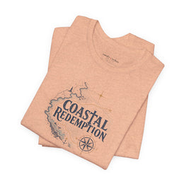 Coastal Faith T-Shirt | Coastal Redemption Nautical Chart Compass Tee | Salt & Salvation | Veteran-Owned | Liberty & Victory Co.
