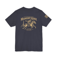 Midnight Rider Graphic Tee — Vintage Paul Revere Tribute T‑Shirt (1775)