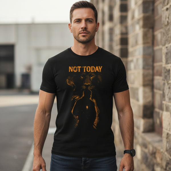 Not Today Black T-Shirt — Bold Silhouette Graphic Tee