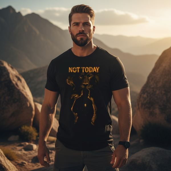 Not Today Black T-Shirt — Bold Silhouette Graphic Tee