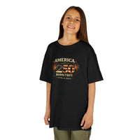 Patriotic Kids T-Shirt | America 250 Born Free Fireworks | Liberty & Victory
