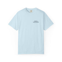 Christian Beach T-Shirt | Salt & Salvation Parrotheads Retro Palm Sunset Garment-Dyed Tee | Liberty & Victory
