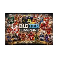 Big Ten Champions Poster | College Football Basketball Hockey Baseball Legends & Leaders Wall Art | Victory-One | Liberty & Victory