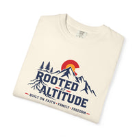 Mountain Faith | Rooted at Altitude — Colorado Edition T-Shirt | Built on Faith. Family. Freedom. | Veteran-Owned | Liberty & Victory Co.