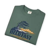 Christian T-Shirt | Held Fast Through Every Season | Psalm 112:7 | High Altitude Veteran-Owned | Liberty & Victory Co.