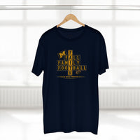 Faith & Sport | Fall Family Football — T-Shirt Faith Runs Through It-Michigan Edition | Game Day Faith Tee | Veteran-Owned Small Business | Liberty & Victory Co.
