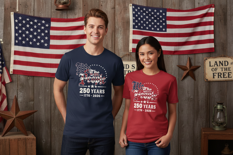Patriotic Christian T-Shirt | We The People 1776–2026 Founder Tee | Liberty-In-One | Liberty & Victory