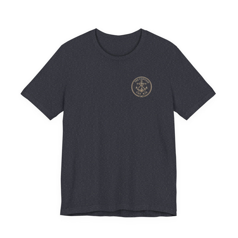 Navy Anchor Compass Pocket Tee — Coastal Nautical Graphic T-Shirt-NCR