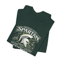 Faith & Sport T-Shirt | Spartan Faithful Helmet Graphic Tee | Victory-In-One | Liberty & Victory