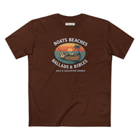 Christian Coastal T-Shirt | Boats Beaches Ballads & Bibles Faith Tee | Liberty & Victory