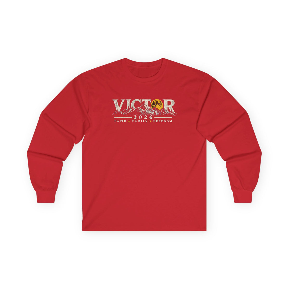 Coloradans for Victor Marx | Victor 2026 — Faith, Family, Freedom Long-Sleeve Tee | CFVM | Liberty & Victory Co.