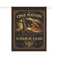 Patriotic Garden Flag | One Nation Under... 1776–2026 Founders Line | America 250 | Liberty & Victory