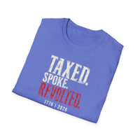 Patriotic History T-Shirt | Taxed. Spoke. Revolted. 1776 Founders Line | Liberty-In-One | Liberty & Victory