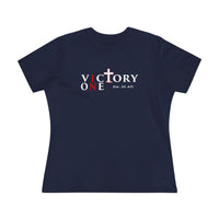 Faith & Sport Women's T-Shirt | Victory One Minimalist Logo Tee | Veteran-Owned | Liberty & Victory Co.