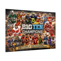 Big Ten Champions Poster | College Football Basketball Hockey Baseball Legends & Leaders Wall Art | Victory-One | Liberty & Victory