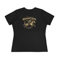 Women's Patriotic T-Shirt | Midnight Rider 1775 Heritage Cotton Edition | Veteran-Owned | Liberty & Victory Co.