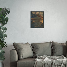 Patriotic Wall Art | This Is My Flag Coastal Lighthouse Rolled Poster | Veteran-Owned | Liberty & Victory Co.
