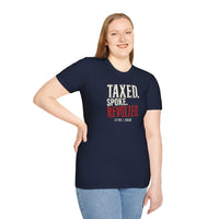 Patriotic History T-Shirt | Taxed. Spoke. Revolted. 1776 Founders Line | Liberty-In-One | Liberty & Victory