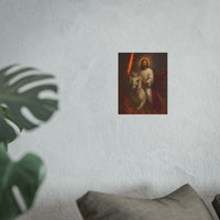 Jesus on a White Horse Poster — Fiery Sword Religious Art Print (Satin/Matte)