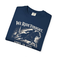 Patriotic T-Shirt | We Ride Tonight Paul Revere America 250th Tee | Liberty-In-One | Liberty & Victory
