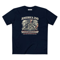 America 250 T-Shirt | Selfless Leadership Washington & Trump | Patriotic Christian Apparel | Liberty & Victory