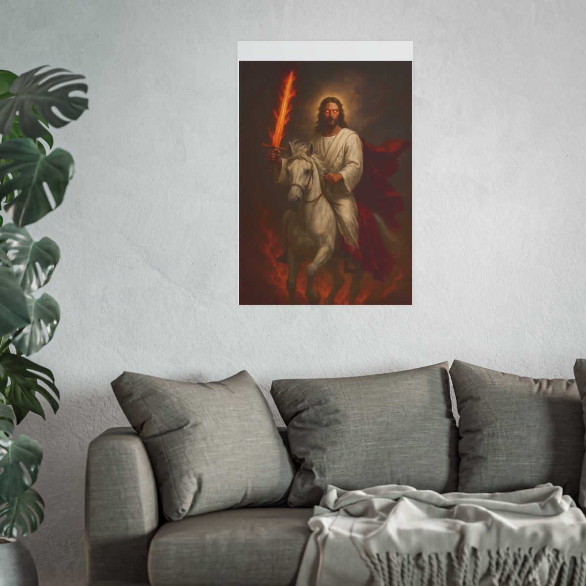 Jesus on White Horse Poster | Religious Wall Art Print
