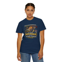 Michigan Wolverines Basketball T-Shirt | Go Blue National Champions Retro Trophy Garment-Dyed Tee | Victory-One | Liberty & Victory
