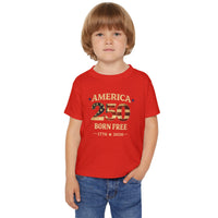 Patriotic Toddler T-Shirt | America 250 Born Free | Liberty & Victory