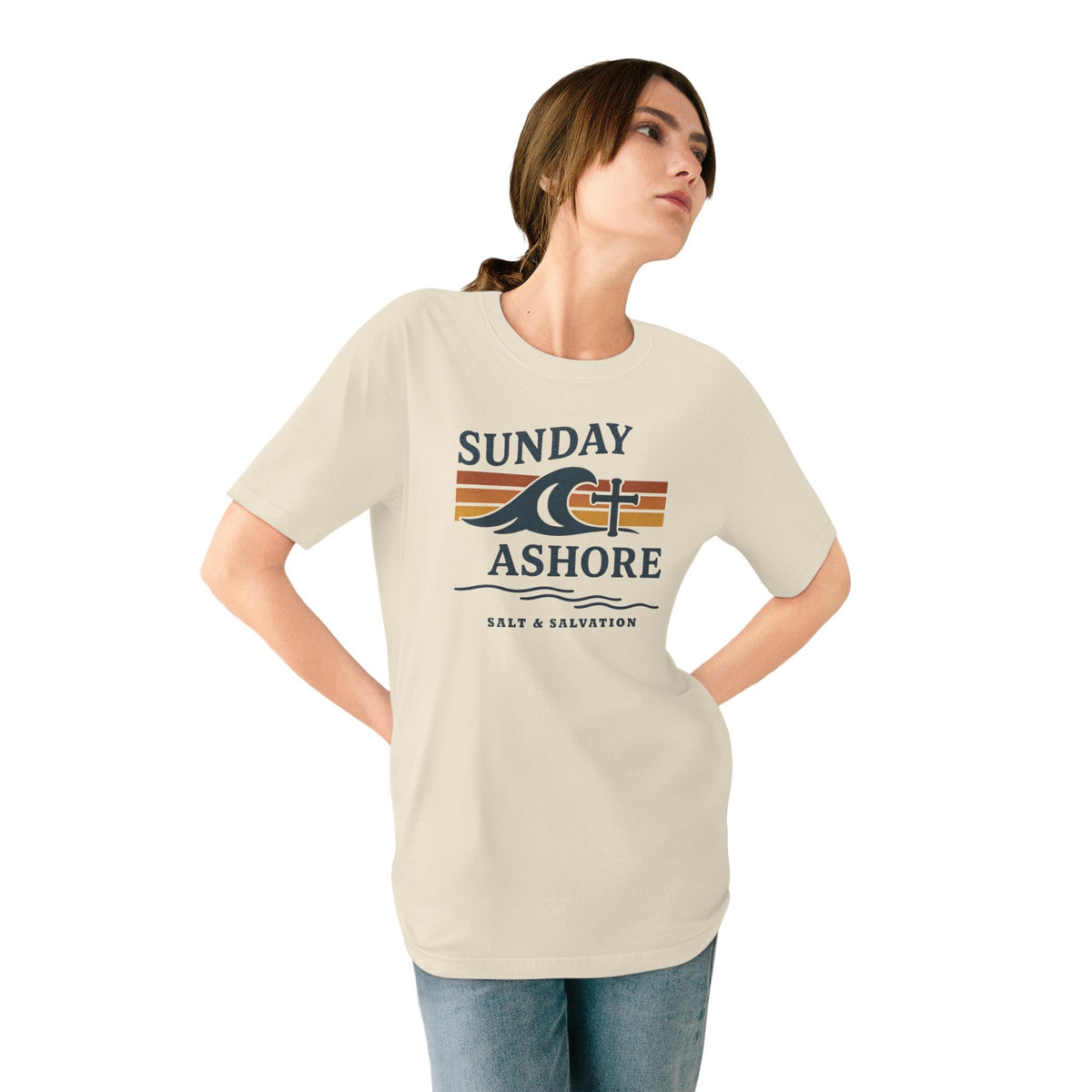 Sunday Ashore T-Shirt — Vintage Coastal Surf Tee