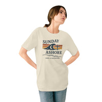 Christian Coastal T-Shirt | Sunday Ashore Vintage Coastal Surf Tee | Liberty & Victory