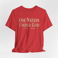 Christian Patriotic T-Shirt | One Nation Under... 1776–2026 1776 Founders Line | Liberty-In-One | Liberty & Victory