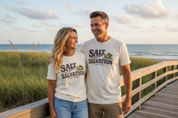 Coastal Faith T-Shirt | Beach Palm Vintage Surf Tee | Salt & Salvation | Liberty & Victory