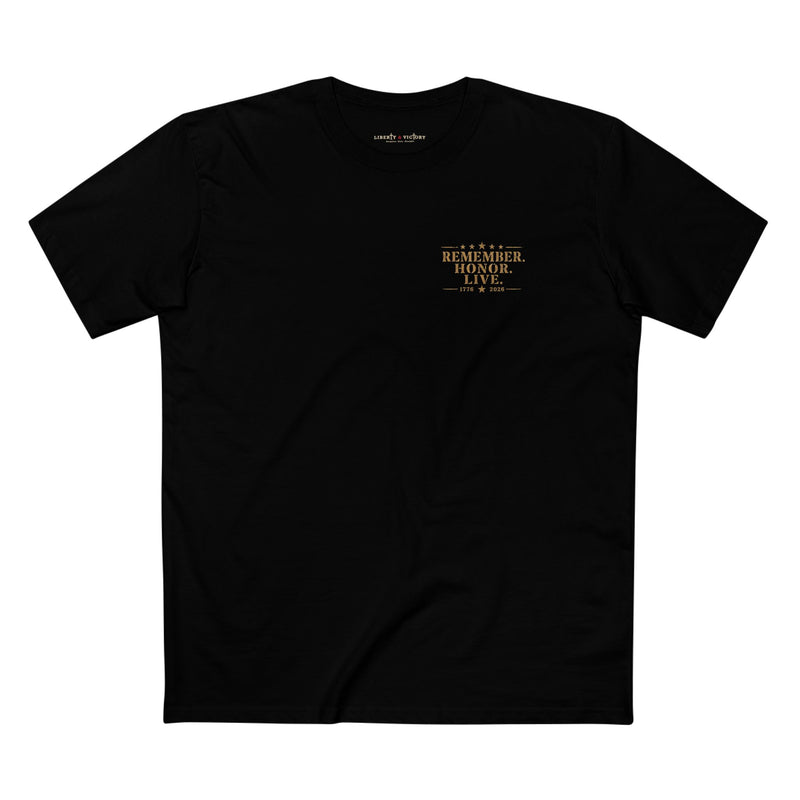 Freedom Isn’t Free T-Shirt — "Remember. Honor. Live." Memorial Veteran Tribute Tee-JS Edition