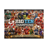 Big Ten Champions Poster | College Football Basketball Hockey Baseball Legends & Leaders Wall Art | Victory-One | Liberty & Victory