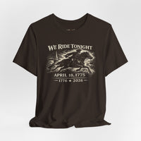Patriotic T-Shirt | We Ride Tonight Paul Revere Design | Veteran-Owned | Liberty & Victory Co.