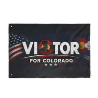 Double-Sided | Campaign Supporter Flag Victor for Colorado | Double-Sided | American Flag + Colorado Emblem | Liberty-In-One | Veteran-Owned | Liberty & Victory Co.