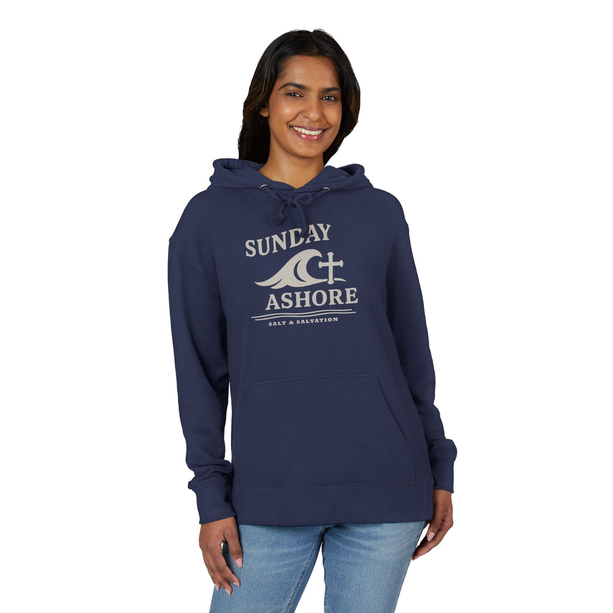 Salt & Salvation Coastal Hoodie – Faith-Inspired Pullover