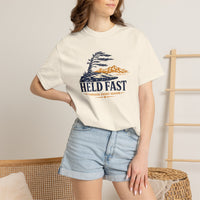 Christian T-Shirt | Held Fast Through Every Season | Psalm 112:7 | High Altitude Veteran-Owned | Liberty & Victory Co.