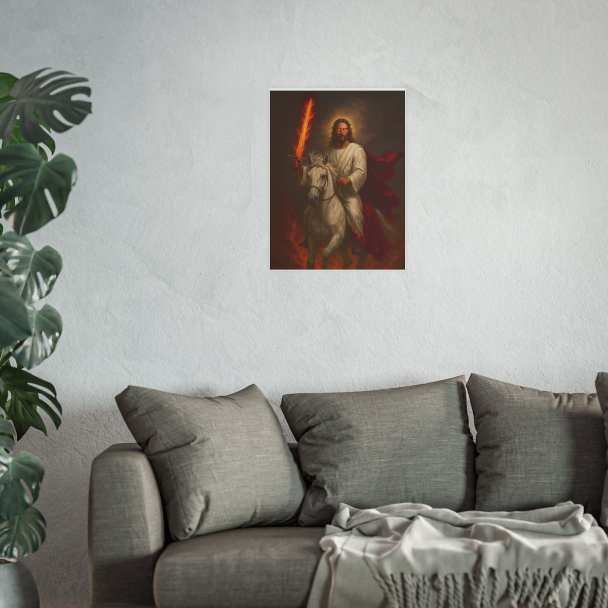 Jesus on White Horse Poster | Religious Wall Art Print