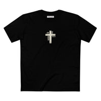 Cross American Flag 1776-2026 Front Back Vintage T-Shirt