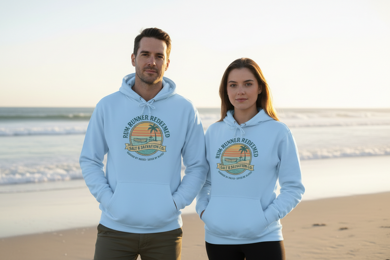 Rum Runner Redeemed Hoodie — Salt & Salvation Coastal Sweatshirt