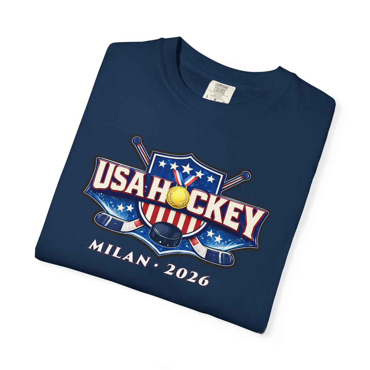 Patriotic T-Shirt | USA Hockey Milan 2026 | Team USA Women's Hockey Victory Design | Liberty & Victory