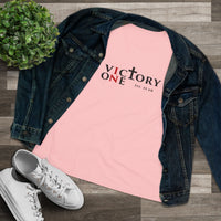 Faith & Sport Women's T-Shirt | Victory One Minimalist Logo Tee | Veteran-Owned | Liberty & Victory Co.