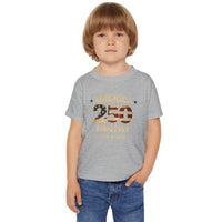 Patriotic Toddler T-Shirt | America 250 Born Free | Liberty & Victory
