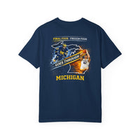 Michigan Wolverines T-Shirt | Final Four & Frozen Four Champion Goes Through Garment-Dyed Tee | Victory-One | Liberty & Victory