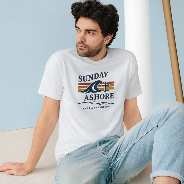 Sunday Ashore T-Shirt — Vintage Coastal Surf Tee