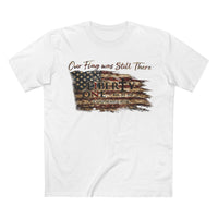 Patriotic T-Shirt | Our Flag Was Still There | Distressed American Flag Tee | Liberty & Victory