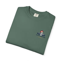 Christian T-Shirt | Still Waters | He Restores My Soul | Psalm 23 | Mountain Lake + Cross | Wonder & Wander | Signature Line | Veteran-Owned | Liberty & Victory Co.